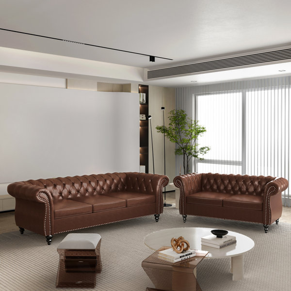 Alcott Hill® Alxis 2 Piece Faux Leather Living Room Set & Reviews Wayfair